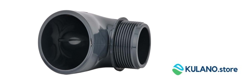 PVC-U Winkel 90 Grad Klebemuffe x Außengewinde